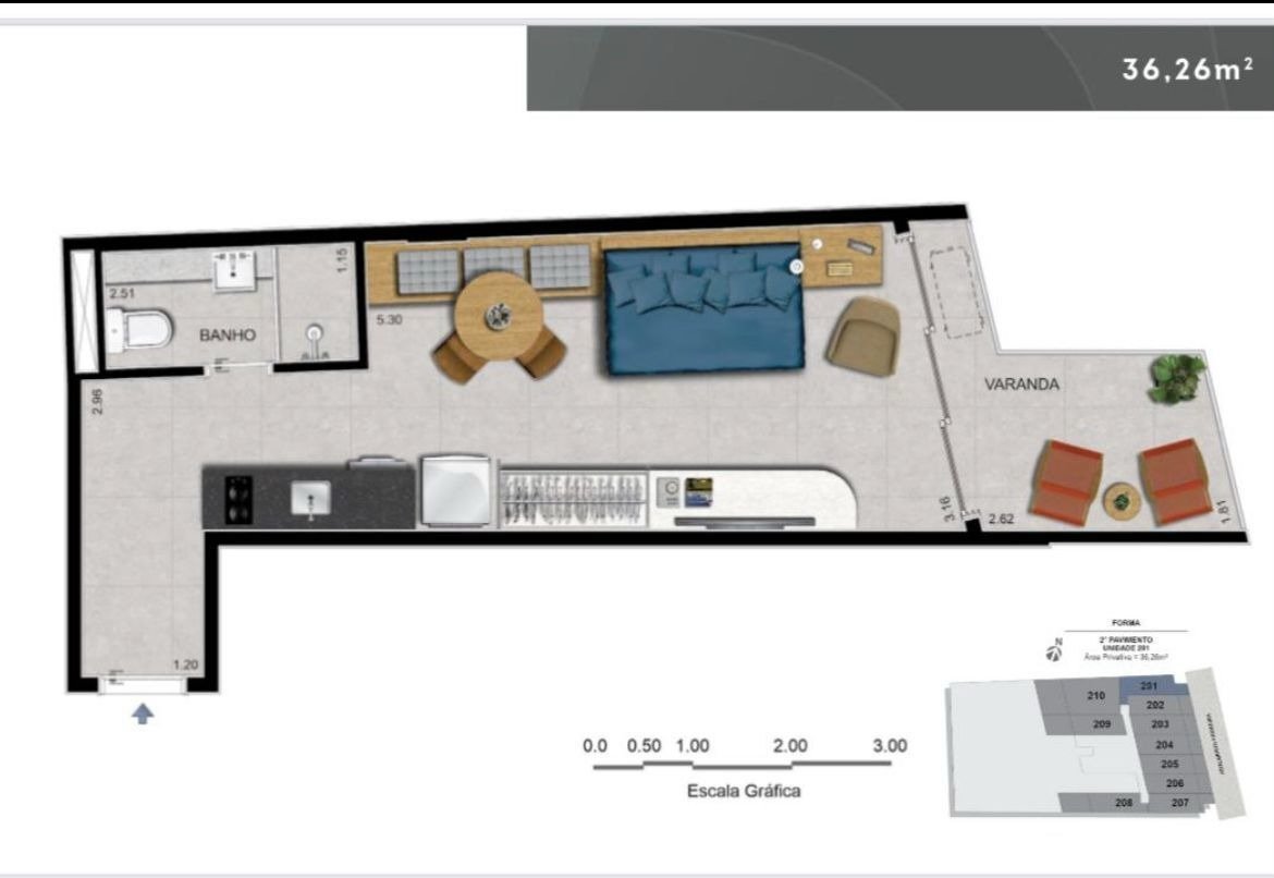 Apartamento no Leblon 1 Quarto Rua Adalberto Ferreira 36m2