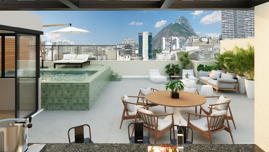 Cobertura em Botafogo 3 Suítes Rua Oliveira Fausto 271m2