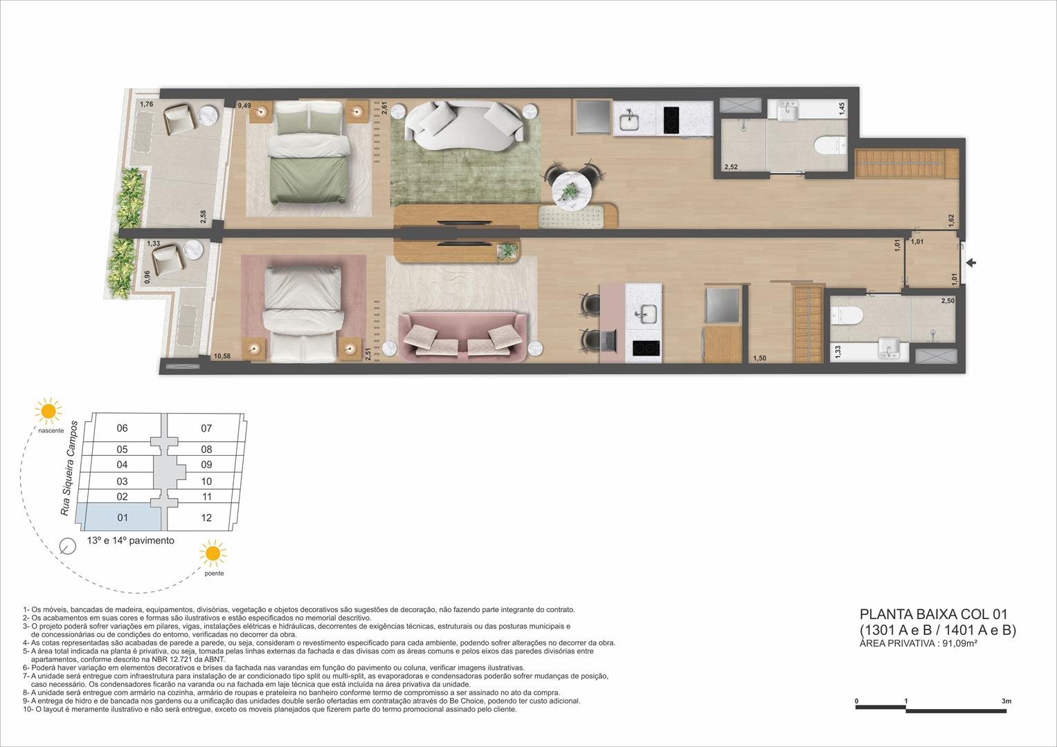 Planta 10 - Be in Rio Praia Copacabana