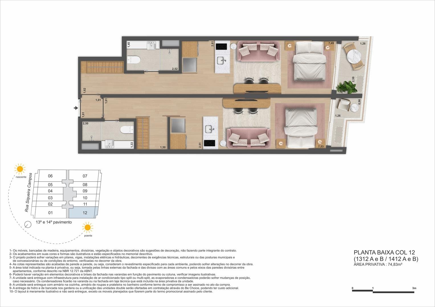 Planta 4 - Be in Rio Praia Copacabana