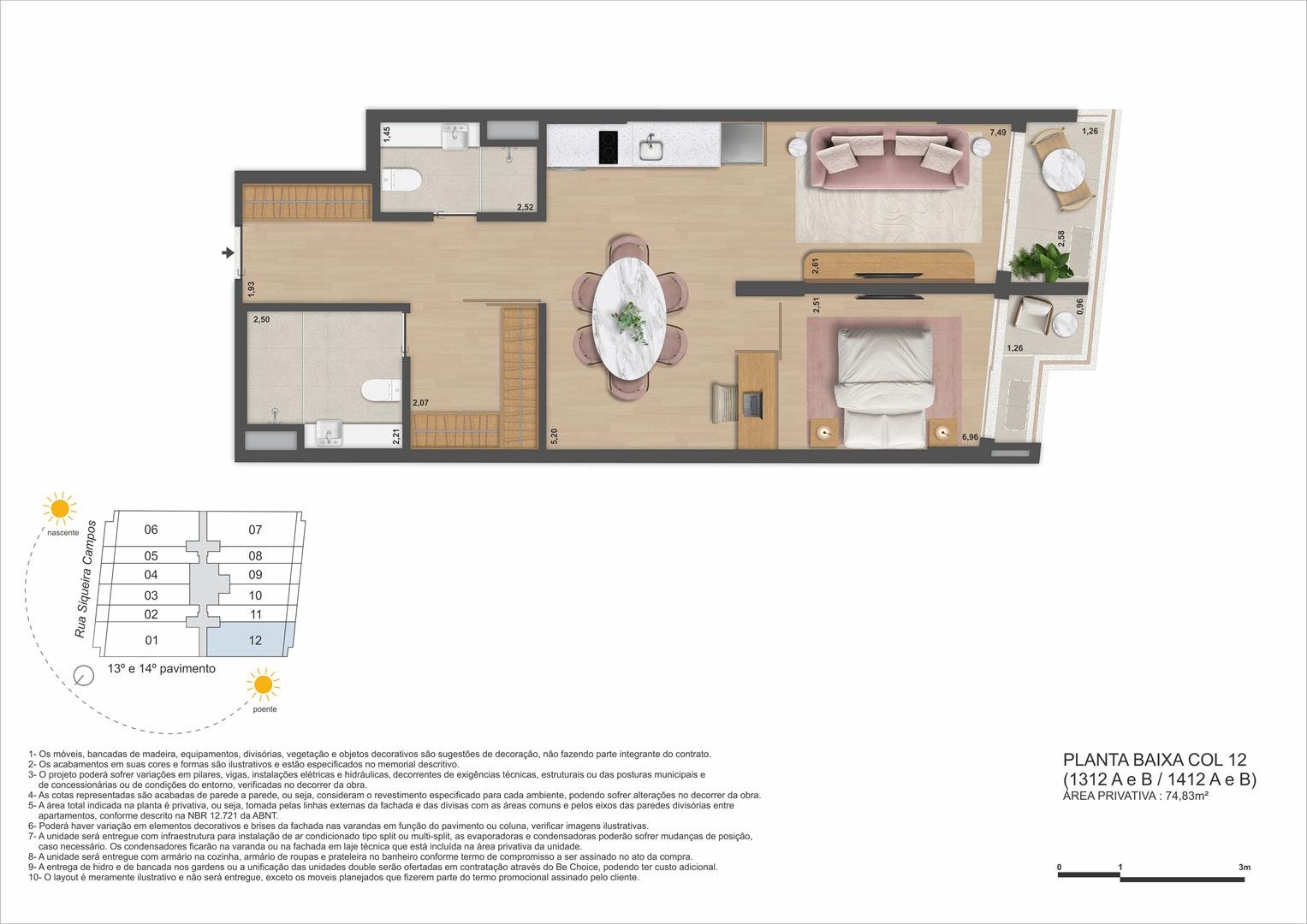 Planta 3 - Be in Rio Praia Copacabana