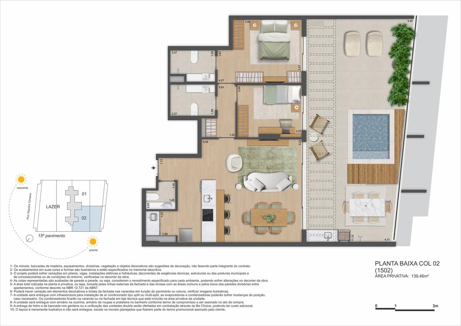 Planta 1 - Be in Rio Praia Copacabana